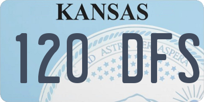 KS license plate 120DFS