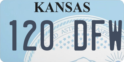 KS license plate 120DFW