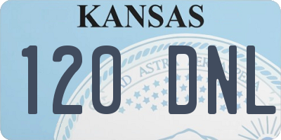 KS license plate 120DNL