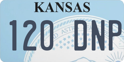 KS license plate 120DNP