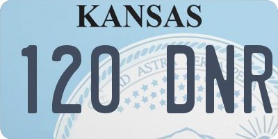 KS license plate 120DNR