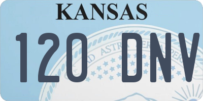 KS license plate 120DNV