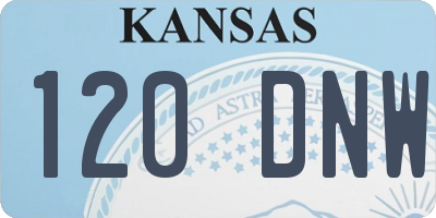 KS license plate 120DNW