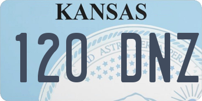 KS license plate 120DNZ