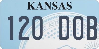 KS license plate 120DOB