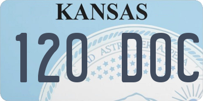 KS license plate 120DOC