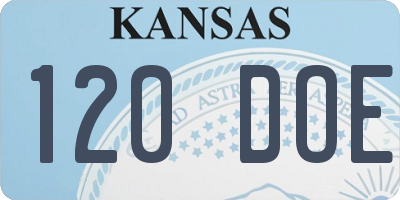 KS license plate 120DOE