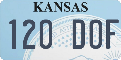 KS license plate 120DOF