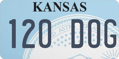 KS license plate 120DOG