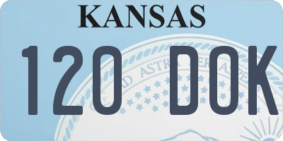 KS license plate 120DOK