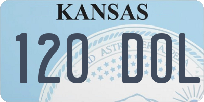 KS license plate 120DOL