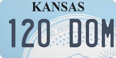 KS license plate 120DOM