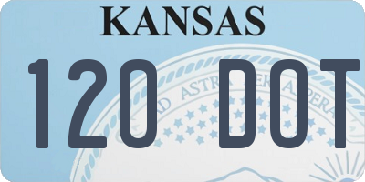 KS license plate 120DOT