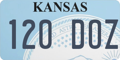 KS license plate 120DOZ