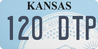 KS license plate 120DTP