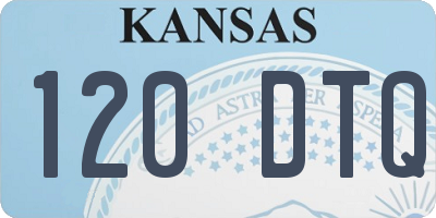 KS license plate 120DTQ