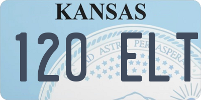 KS license plate 120ELT