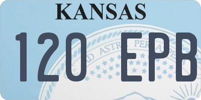 KS license plate 120EPB