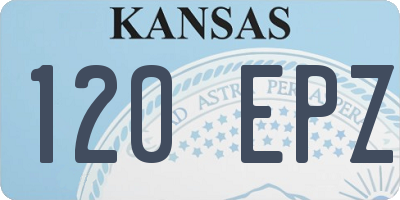 KS license plate 120EPZ