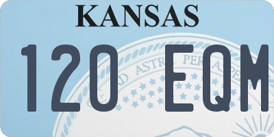 KS license plate 120EQM