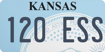 KS license plate 120ESS