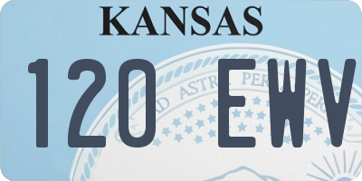 KS license plate 120EWV