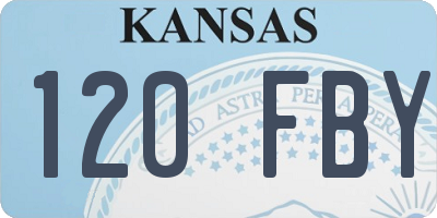 KS license plate 120FBY