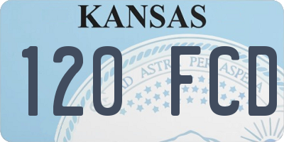 KS license plate 120FCD