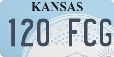 KS license plate 120FCG