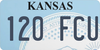KS license plate 120FCU