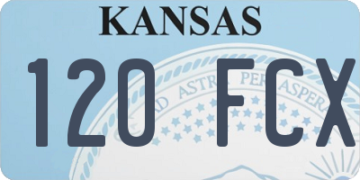 KS license plate 120FCX