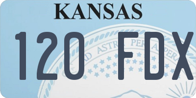 KS license plate 120FDX