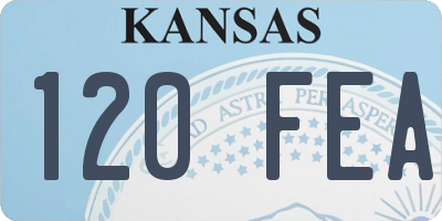 KS license plate 120FEA