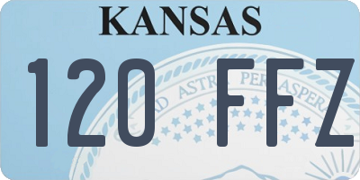 KS license plate 120FFZ