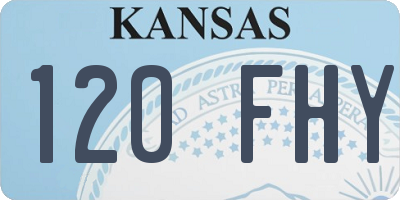 KS license plate 120FHY