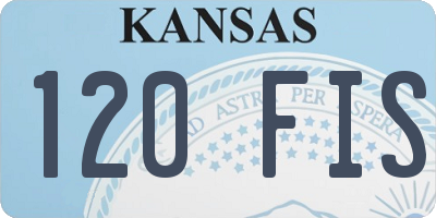 KS license plate 120FIS