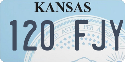 KS license plate 120FJY
