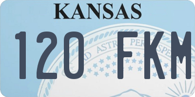 KS license plate 120FKM