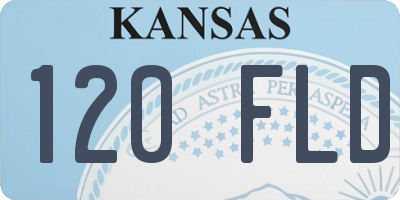 KS license plate 120FLD