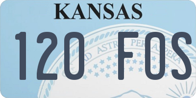 KS license plate 120FOS
