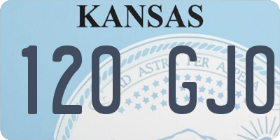 KS license plate 120GJO