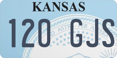 KS license plate 120GJS