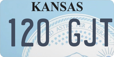 KS license plate 120GJT