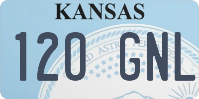KS license plate 120GNL