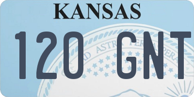 KS license plate 120GNT