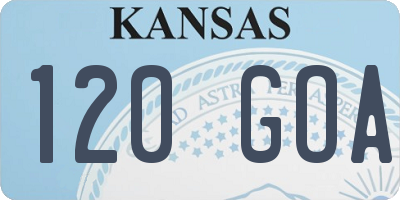 KS license plate 120GOA