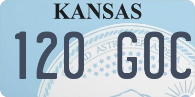 KS license plate 120GOC