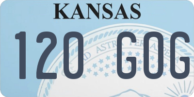 KS license plate 120GOG