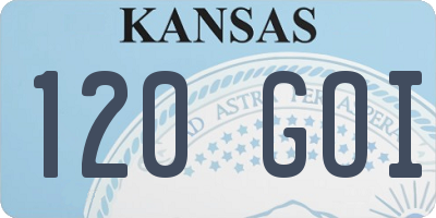 KS license plate 120GOI