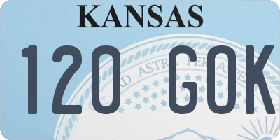 KS license plate 120GOK